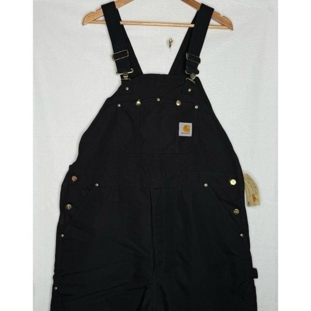 NWT Carhartt R02 Black Duck Bib Overalls 42x28 Made‎ USA Workwear Mens Utility